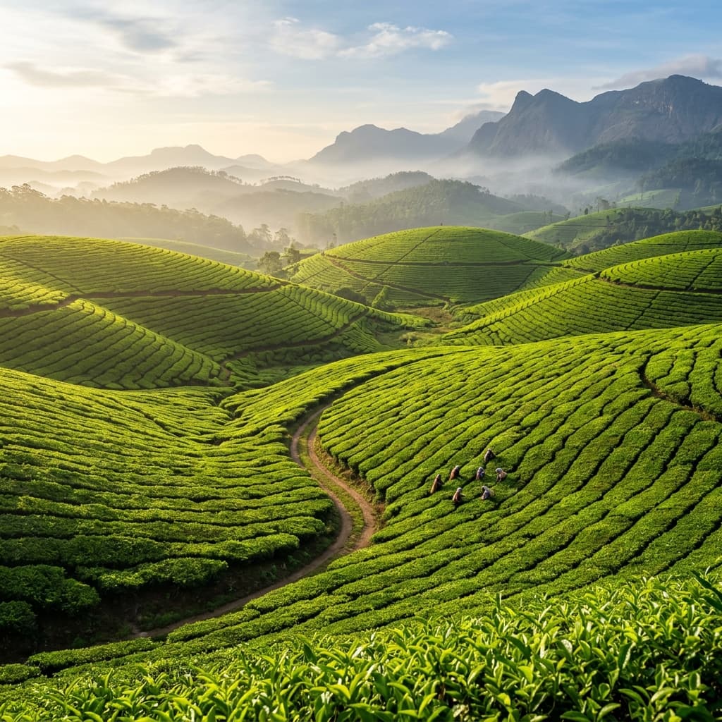 Kodaikanal Valley, Theni & Munnar Tea Gardens